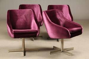 BoConcept. Fire stole betrukket med lilla velour 4