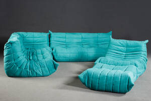 Michel Ducaroy. Togo Suite. 5er Set in Blau für Ligne Roset 5 Diese Ware steht erneut zur Auktion unter der Warennummer rnrn4906463
