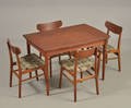 Dansk møbelproducent Spisebord med udtræk samt 4 stole af teak, 1960erne 5