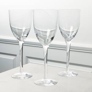 ANNA EHRNER, 3 vinglas, Line, Kosta Boda