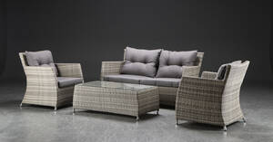 Havemøbelsæt, flettet polyrattan 4