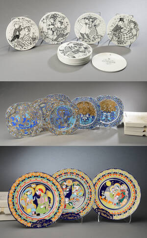 Bjørn Wiinblad for Rosenthal. Weinachten, juleplatter af porcelæn og glas 20 