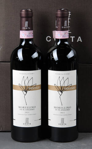 24 fl. Morellino di Scansano 2014, Terre di Fiori. DOCG, Toscana. VENTAIO Enkeltmarks vin.