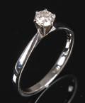 Solitairering. Ca. 0.24 ct