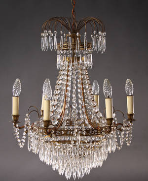 Prismelysekrone Louis XVI form