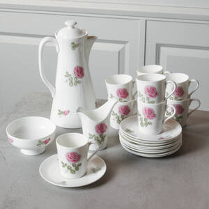 KAFFESERVIS, Rosa, Gustavsberg