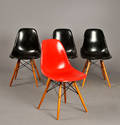 Charles Eames. Sæt på fire skalstole 4.