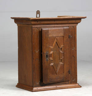 Tobaksskab af egetræ, 1800-tallet