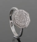 Ring set with diamonds approx. 0.14ct.