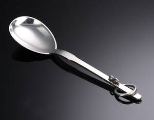 Hans Hansen. Moderne marmeladeske af sølv