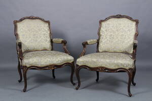 To store rokoko lænestole. 1850. 2