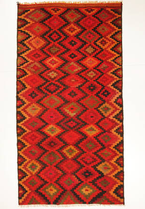 Orientalisk flatvävd matta, Kelim, 245x135 cm