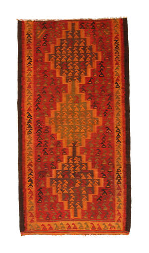 Orientalisk flatvävd matta, Kelim, 270x135 cm