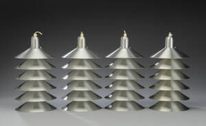 Jørgen Gammelgaard. Fire Tip Top pendler af aluminium. 4