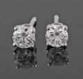 Earsticks in 18k white gold set with brilliant cut diamonds 0.55 ct 2
