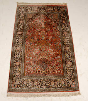 Kashmir silketæppe 195 x 120 cm.