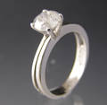 Solitaire ring ca. 1.10 ct.