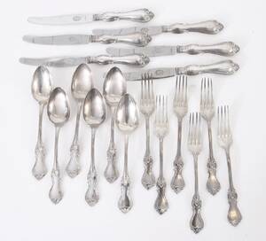 Bestickservisdelar 18st, nysilver, modell Olga