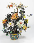 Bonsai Baum, Cloisonné Topf, um 1950