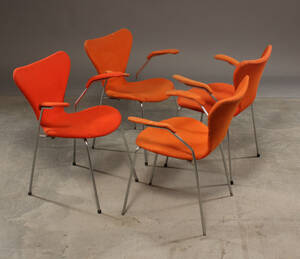 Arne Jacobsen 1902-1971. fire armstole model 3207 4  Denne vare er sat til omsalg under nyt varenummer 4271239