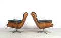 Paar Lounge Chairs der 196070er Jahre in Schichtholz 2