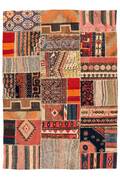 Persisk Kelim Patchwork, 206x147 cm.