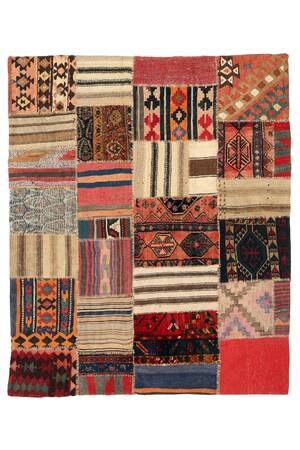 Persisk Kelim Patchwork 222X185 cm.