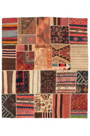 Persisk Kelim Patchwork 180x153 cm.
