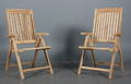 Otte positionsstole i teak. 8