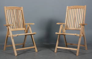 Otte positionsstole i teak. 8