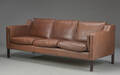 Stouby, tre-pers. sofa, læder, model Eva