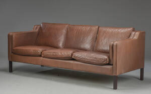 Stouby, tre-pers. sofa, læder, model Eva