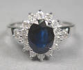 Safir- og brillantring