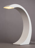 Tischlampe, weißlackiertes Metall