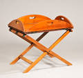 Butlers tray af massiv mahogni, 1800-tallet