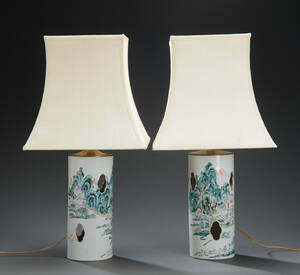 Et par kinesiske hatstands af porcelæn, 1900-tallet 2