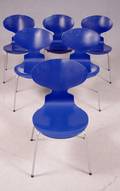 Arne Jacobsen, stolar 3101 Myran, 6 st