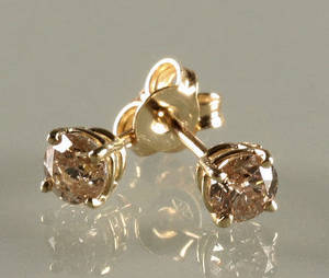 Par brillant ørestikker ca. 0.76 ct.