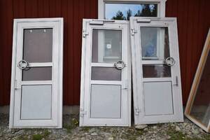 Aluminiumdörrar med karm 3 st