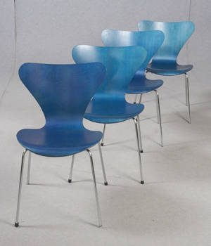 Arne Jacobsen, stolar 3107 Sjuan, 4 st