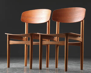 Børge Mogensen. Par stole af bøg og teak, model 122 2
