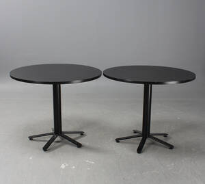 Matbord med centralfot, 2 st