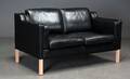 Stouby sofa 2½ pers. sort læder model Eva 