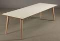 Dansk design. Spisebord i hvid laminat med 2 tillægsplader 3