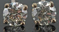 Earrings in 14k with brilliant cut diamonds 0.62ct This lot has been put up for resale under the new lot no. 4931239