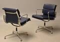 Charles Eames. Et par armstole, model EA 208 Full Leather 2