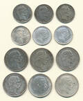Danmark samling 1 og 2 kroner 1875-1916 sølv