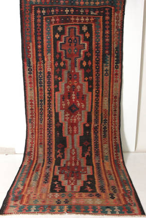 Orientmatta, flatvävd, Harsin-Kelim, 360x160 cm