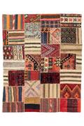 Persisk kelim patchwork, 203x162 cm.