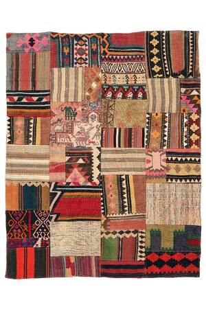 Persisk Kelim Patchwork, 211X166 cm.
